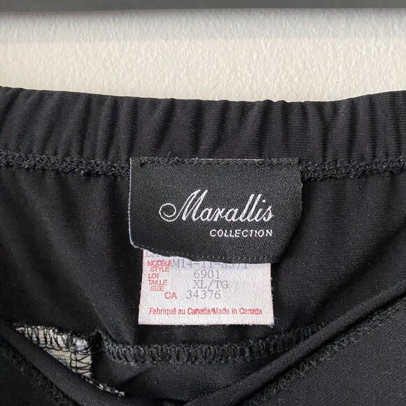 Marallis Collection Black White Geometric Pattern Skirt - Picture 3 of 10